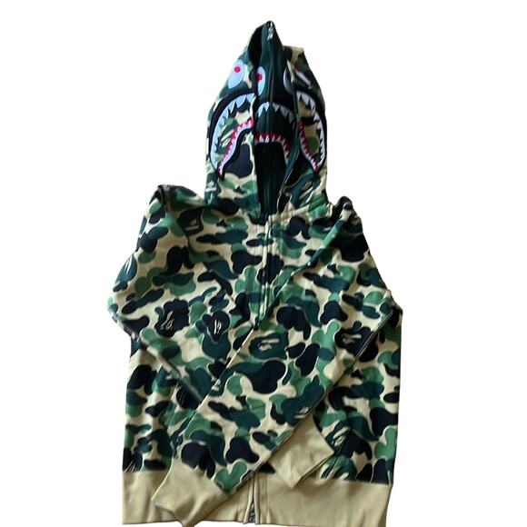 BAPE BIG ABC Camo Shark | Full Zip Double Hoodie | NWOT - Picture 3 of 6